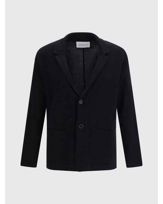 Roberto Collina Blue Single-Breasted Cotton Blazer for men