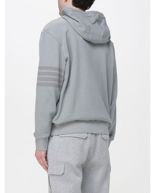 Thom Browne Gray Cotton Hoodie for men