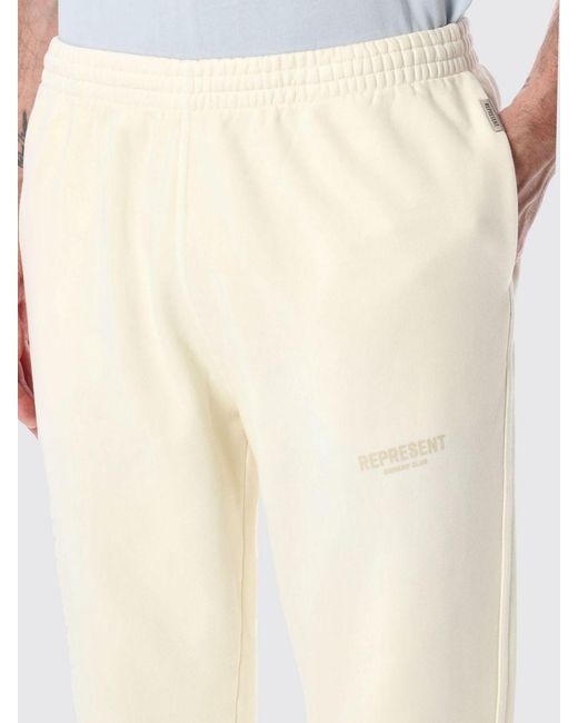 Represent White Cotton Jogging Pants