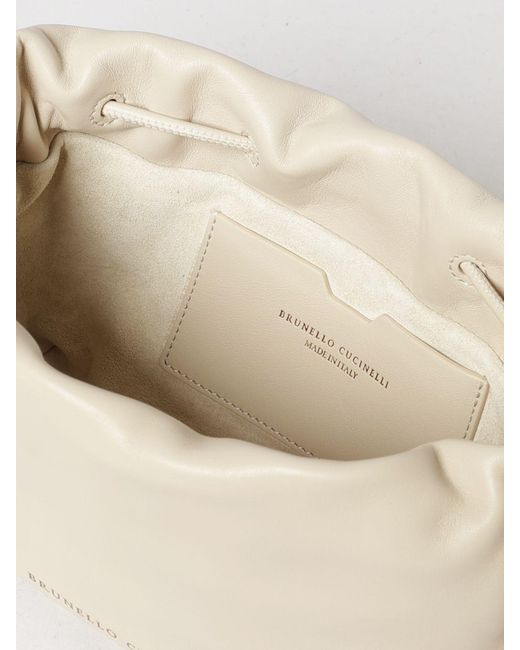 Brunello Cucinelli Natural Mellow Leather Bucket Bag