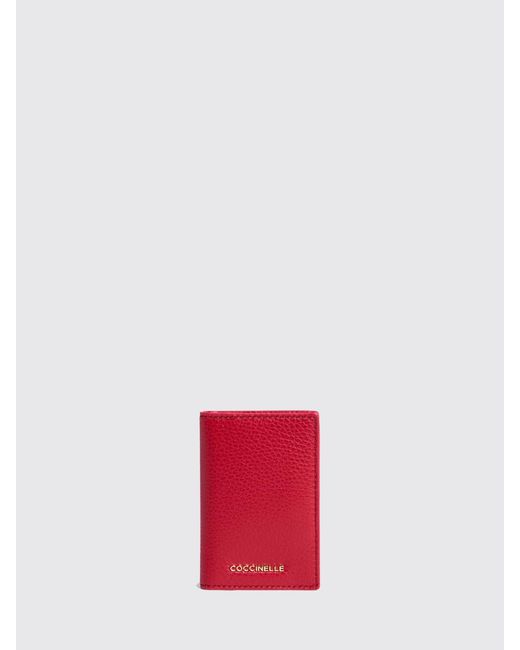 Coccinelle Metallic Small Grained Leather Credit Card Holder