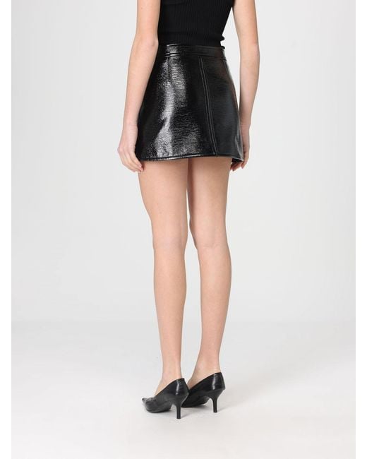 Courreges Black CourrÈ Ges Patent Leather Mini Skirt