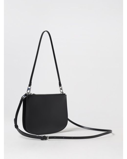 DIESEL White 1Dr Twin Double-Pocket Leather Shoulder Bag