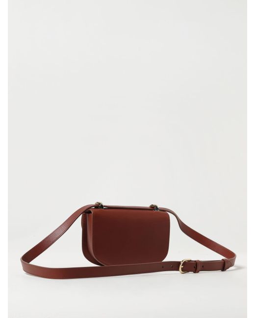 A.P.C. Brown Genève Leather Bag
