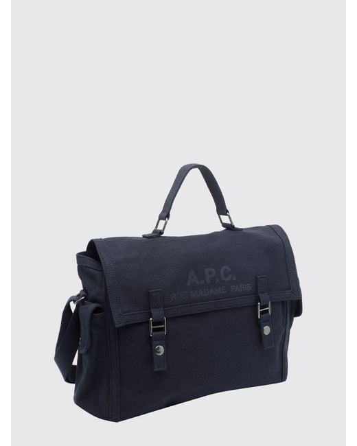 A.P.C. Blue Shoulder Bag for men
