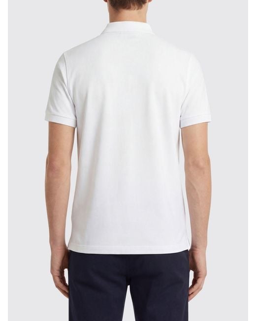 Fay White Cotton Polo Shirt for men