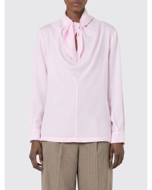 Max Mara Pink Badia Silk Blouse