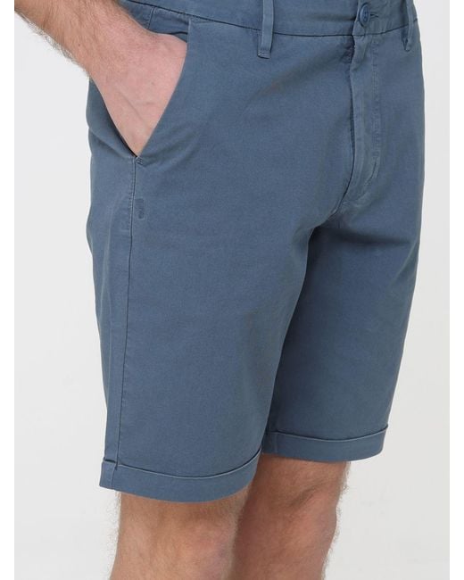 Sun 68 Blue Cotton Shorts for men