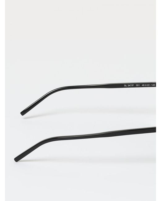 Saint Laurent White Sl347 Round Acetate Eyeglasses for men