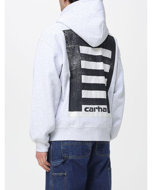 Carhartt Blue Cotton Blend Hoodie for men