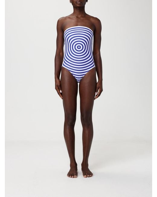 Jean Paul Gaultier Multicolor Striped One-Piece Swimsuit