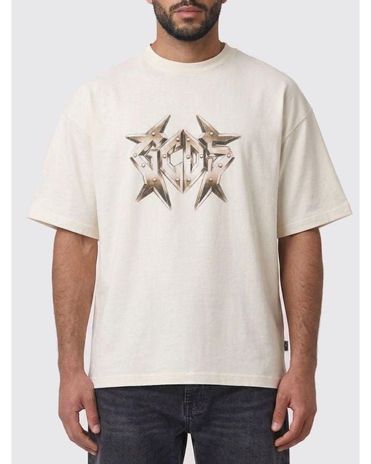 Gcds Natural Cotton Graphic Print T-Shirt for men