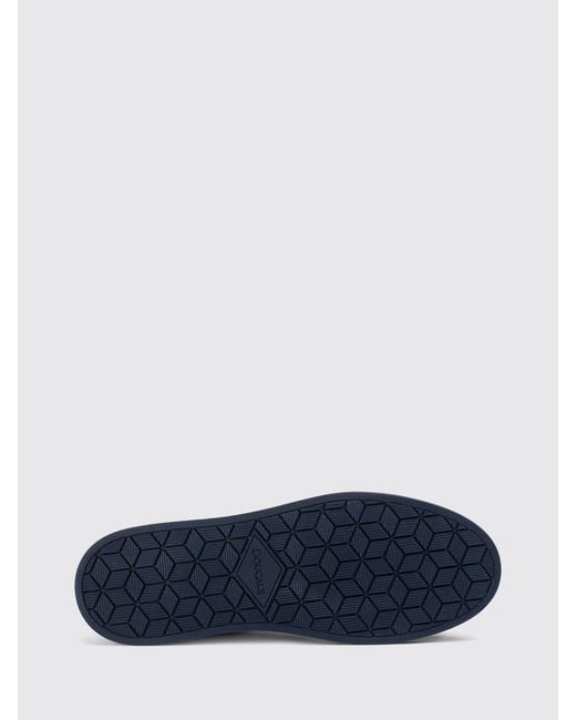 Doucal's Blue Leather Sneakers for men