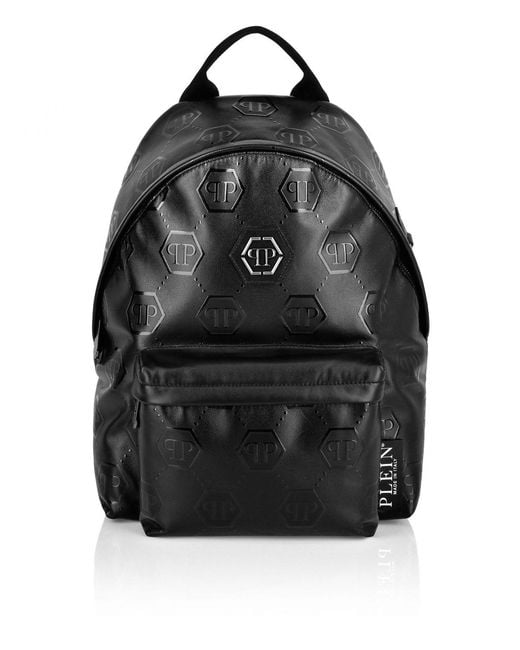Philipp Plein Black Backpack for men