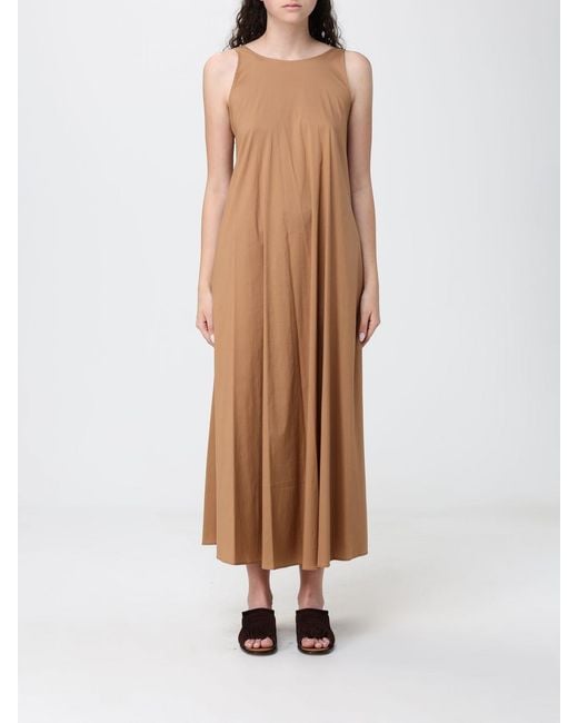 Max Mara Natural Cotton Blend Midi Dress