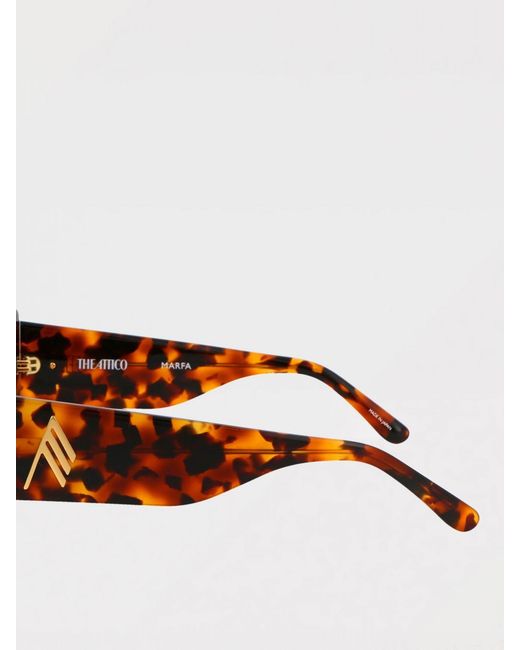 The Attico Brown Linda Farrow X Marfa Acetate Sunglasses