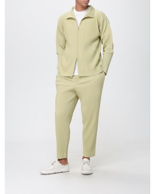 Homme Plissé Issey Miyake Natural Pleated Slim Fit Trousers With Elasticated Waist By Homme Plissé Issey Miyake for men