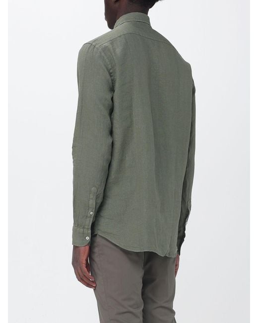 Brooksfield Green Casual Linen Shirt for men