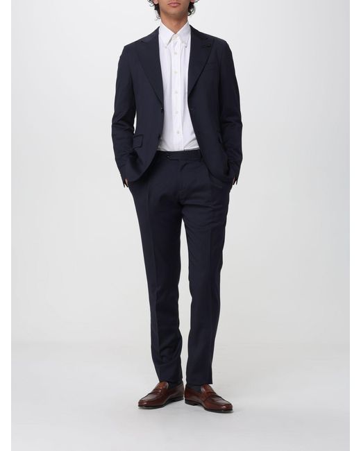 Lardini Blue Virgin Wool Single-Breasted Suit for men