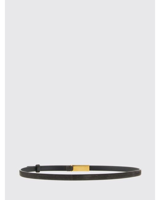 Khaite White Calfskin Leather Belt