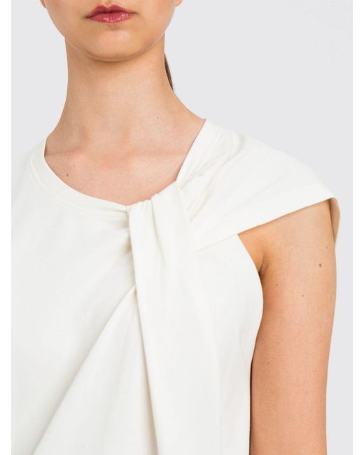 Twinset Blue Asymmetric Cotton T-Shirts