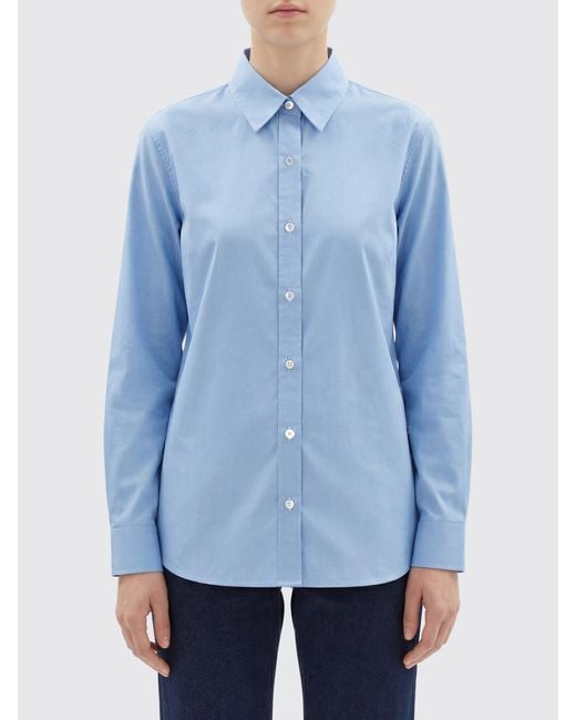 A.P.C. Blue Basic Cotton Poplin Shirt