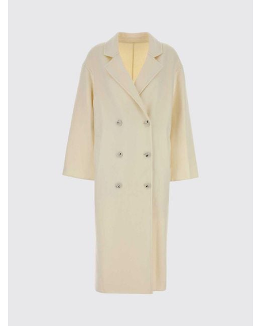 Loulou de Saison Natural Double-Breasted Wool And Cashmere Coat