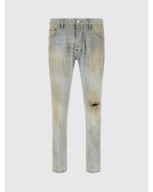 DSquared² Blue Skinny Fit Distressed And Used Denim Jeans for men
