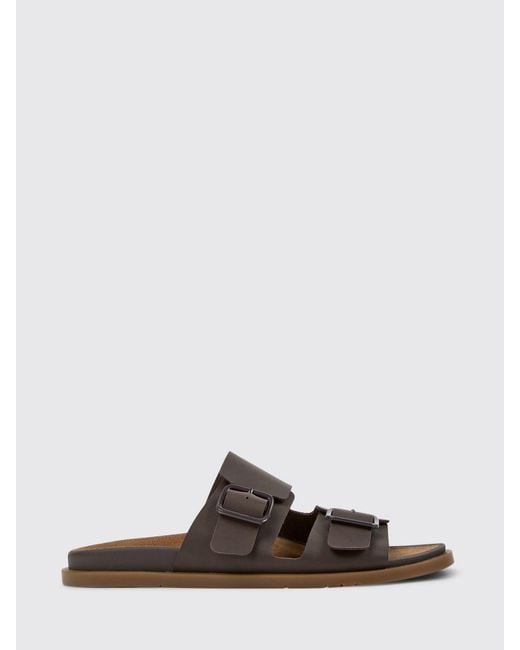 Camper Brown Lluc Leather Sandals for men