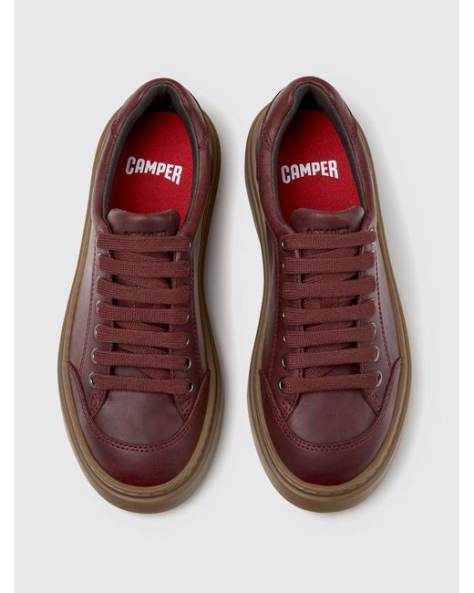 Camper Brown Runner Twentyfive Sustainable Smooth Leather Low Top Trainers