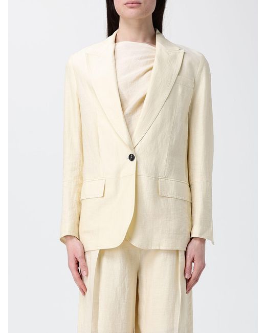Tela Natural Linen Blend Single-Breasted Blazer