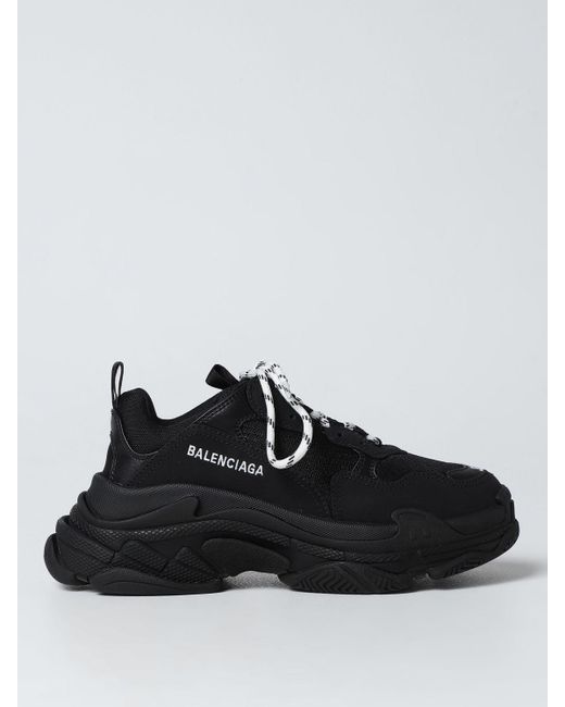 Balenciaga Black Triple S Sneakers In Synthetic Leather And Mesh