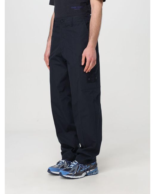 Pantalone Weatherproof Cotton Canvas Ghost di Stone Island in Blue da Uomo