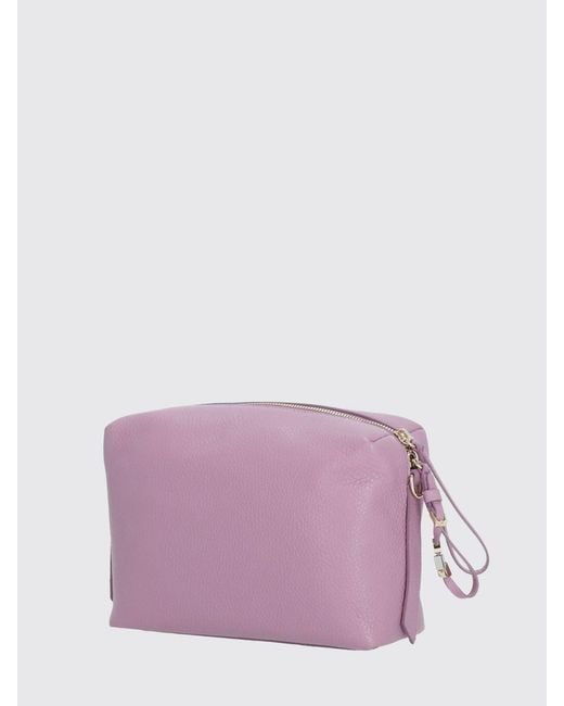 Coccinelle Purple Nory Grained Leather Pochette