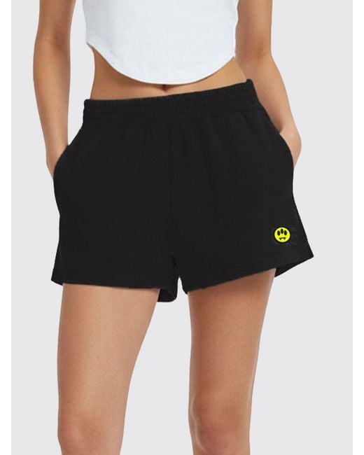 Barrow Black Cotton Sport Shorts