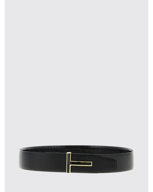 Tom Ford White Reversible Leather Belt for men