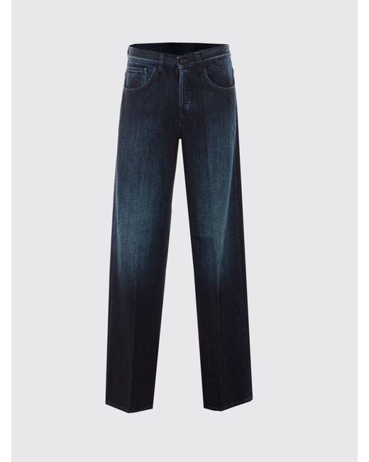 Dondup Blue Jacklin Mid-Rise Wide Leg Jeans
