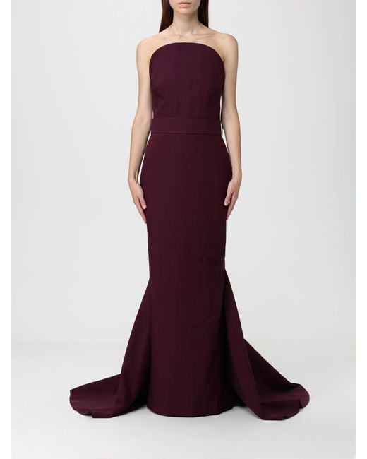 Solace London Red Dress Burgundy