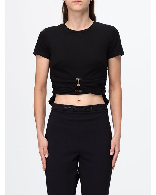Elisabetta Franchi Black Polo Shirt