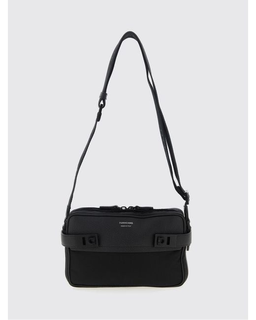 Ferragamo White Hug Buckle Shoulder Bag for men