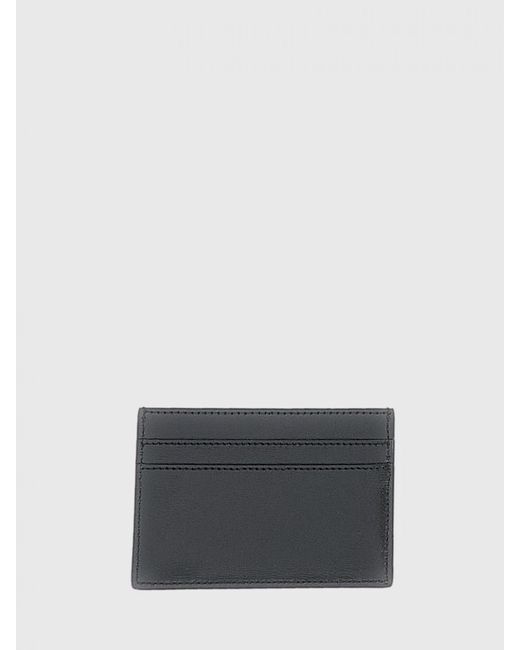 Fendi Gray Squared Ff Leather Credit Card Holder for men