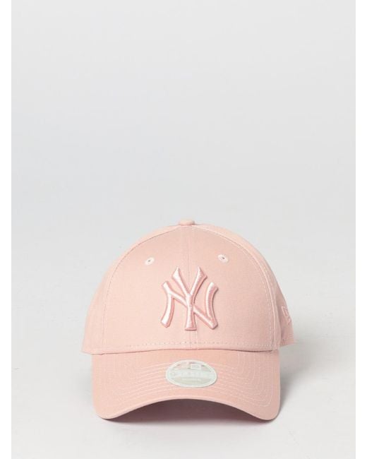 KTZ Pink 9Twenty Ny Yankees Cotton Cap With Embroidered Logo