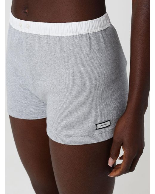 Entire studios Gray Knit Culotte Shorts