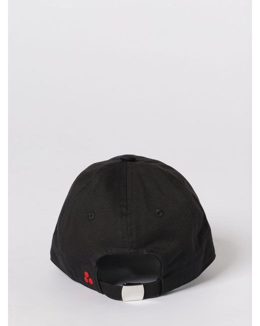 Peuterey Black Cotton Hat With Embroidered Logo