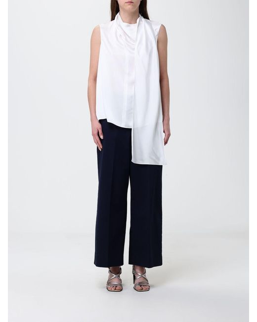 Max Mara White Sash Blouse