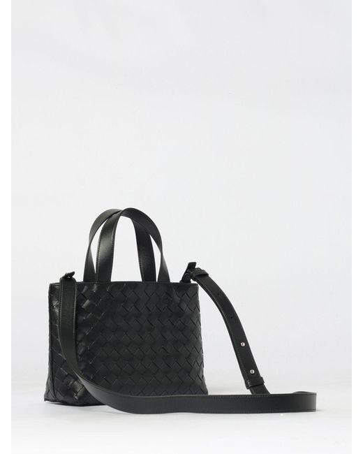 Bottega Veneta Black Mini Woven Leather Tote Bag for men