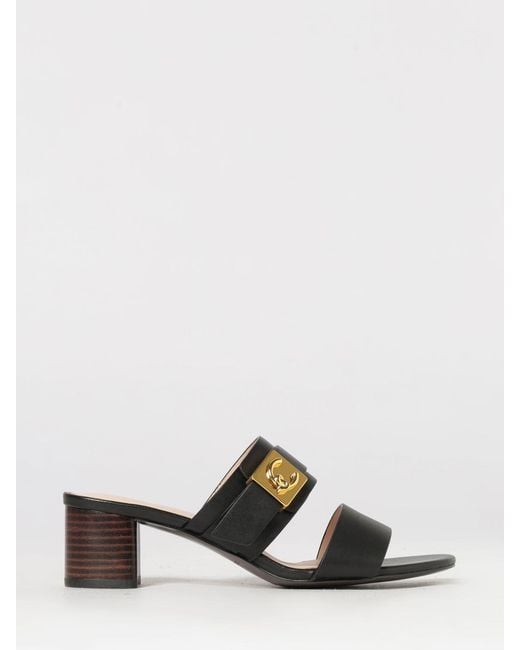 Coccinelle White C-Me Lock Leather Mules