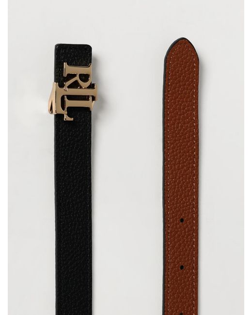 Polo Ralph Lauren Gray Reversible Grained Leather Belt