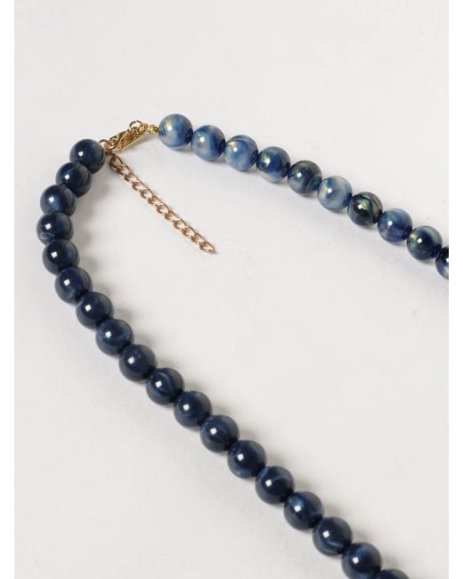 ALLUJEWELS White Metal Necklace With Application Of Colored Stones And Crystals