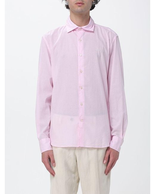 Mc2 Saint Barth Pink Linen Shirt for men